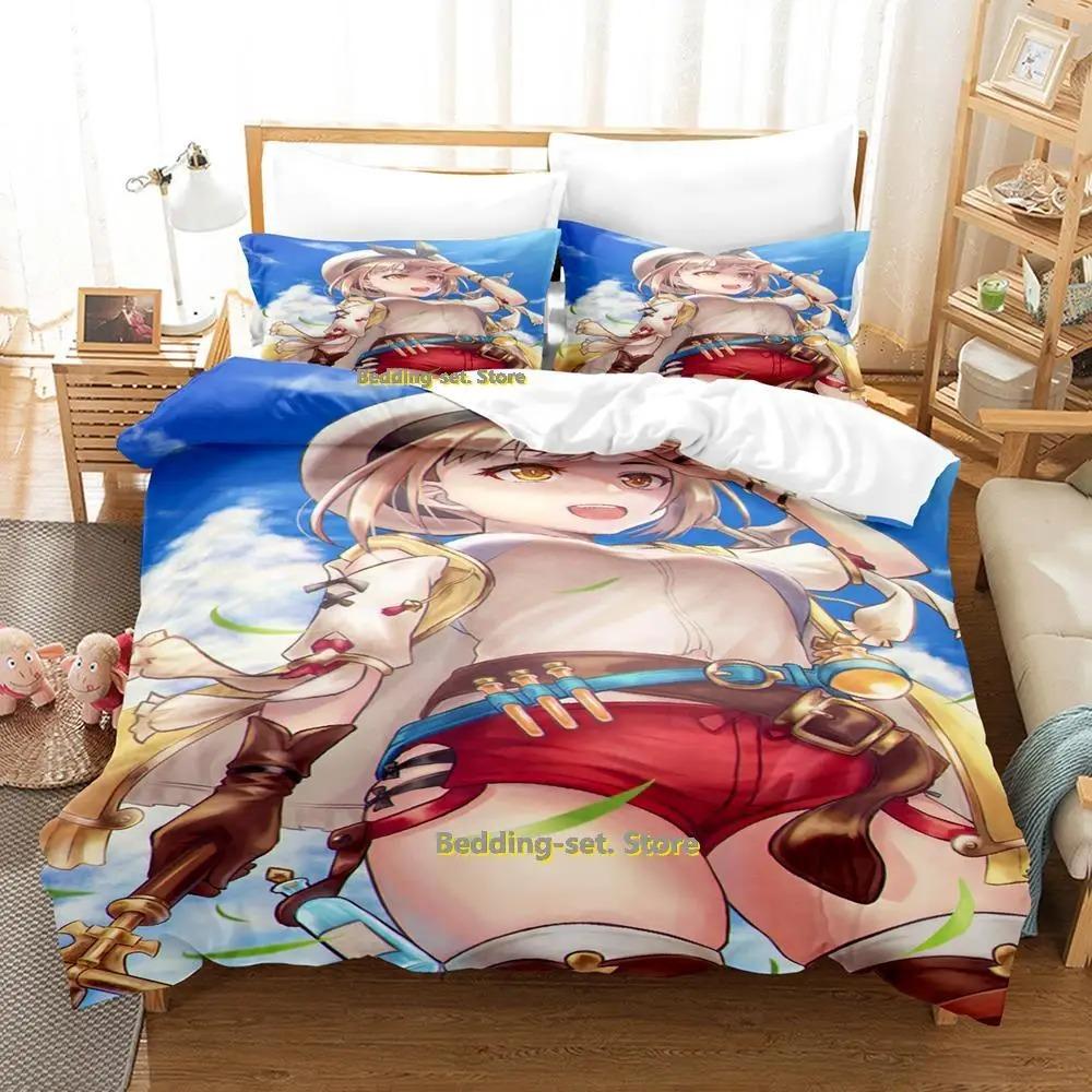 Новый комплект постельного белья Atelier Ryza Односпальный Полуторный Двуспальный Queen King Размер Аниме Пододеяльник для Спальни Взрослого Ребенка
