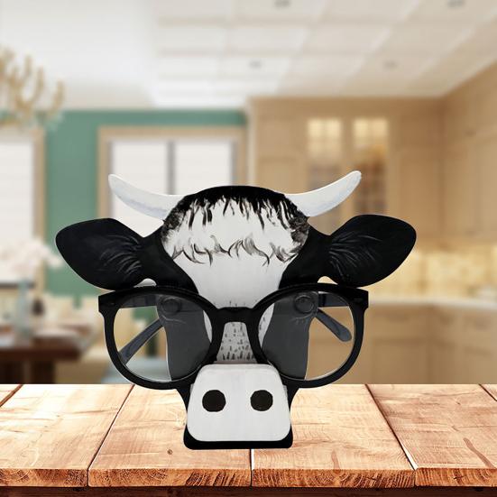 Деревянный держатель для очков в форме тигра, кролика, пингвина, быка, органайзер для очков, подставка для очков, домашний декор