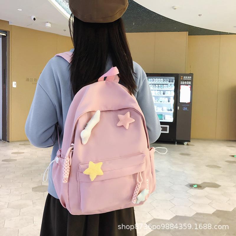Schoolbag Japanese ins School Bag Girls Junior High School High School Students Simple Versatile Backpack Lightweight College Style Girl Backpack
