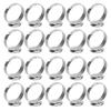 20 шт. Основа для плоского кольца, регулируемая, из нержавеющей стали, полуфабрикат, аксессуары для DIY ювелирных изделий, 12 мм
