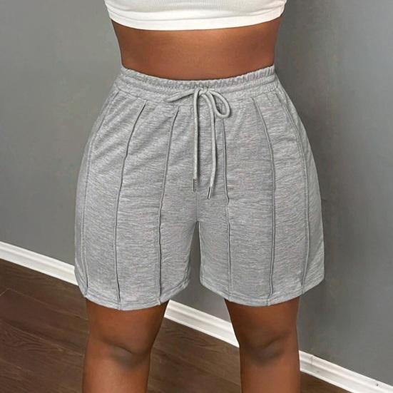 Женские спортивные шорты, повседневные спортивные шорты, эластичные мини-шорты с завязками на талии, летняя спортивная одежда