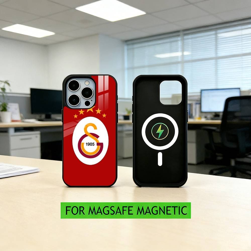 Чехол для телефона G-Galatasaray-y SK для iPhone 17, 16, 15, 14, 13, 12, 11 Plus, Pro, Магнитный с беспроводной зарядкой MagSafe
