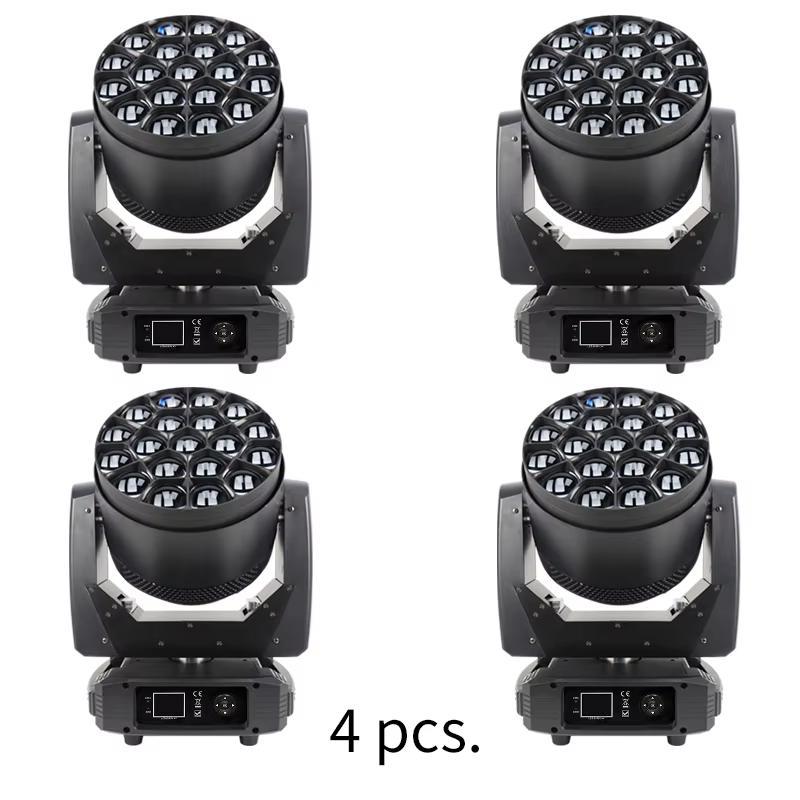 Светодиодные DMX вращающиеся головы 19x25 Вт RGBW 4в1 BEE EyE Светодиодный луч заливка зум вращающаяся голова клуб концерт бар атмосфера свет