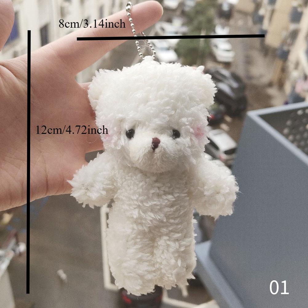 Милый плюшевый брелок-подвеска в виде медведя, мягкая плюшевая игрушка-брелок, кулон на рюкзак, подарки на день рождения для детей