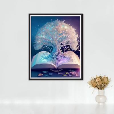 5D DIY Алмазная картина Дерево на книгах Набор для вышивки крестом Мозаика Алмазная вышивка Роза Полный круглый/квадратный дрель Украшение дома