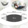 Hamac de jardin et camping 2 personnes 200x150 cm 240 kg Gris - Campela (CA1701GRY)