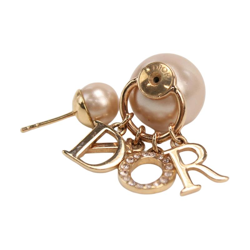 Dior Logo Letter Pendant Metal Earrings Women earrings Rose-Gold E1411TRICYD12P