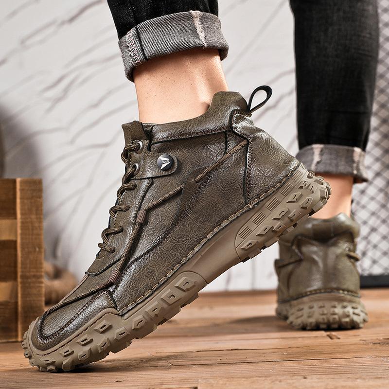 Внешняя торговля всесезонная мужская обувь из хлопка большого размера для осени и зимы, модная обувь для отдыха на открытом воздухе, мужские ботинки из хлопка 2025 года, повседневная обувь