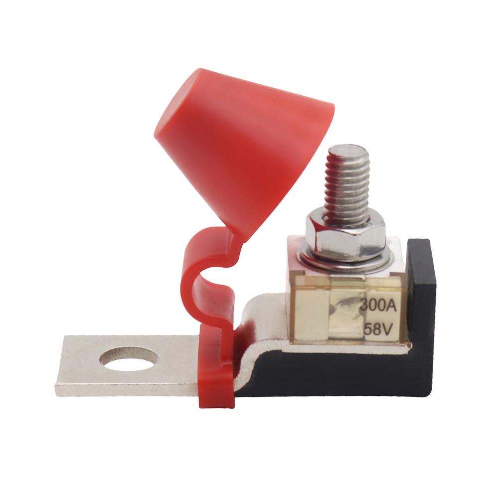 M8 Marine Rated Battery Fuse 30A-300A Marine Battery Terminal Holder with 58V Ring Fuse for Boat Truck for RV Cruise Ship Crane