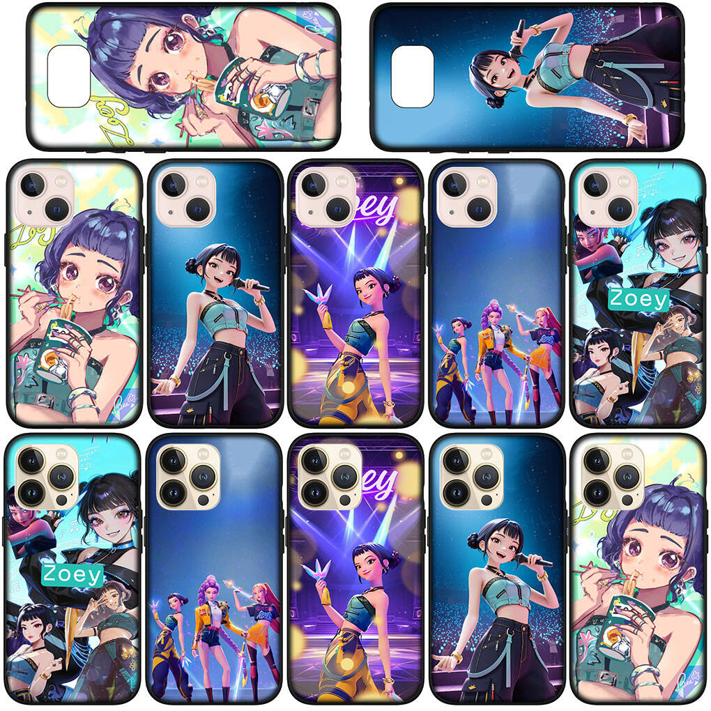 Phone Case for iPhone 17 16 15 Plus Huawei P30 P20 Lite Y9 Redmi Note 14 12 11 13 Pro Max OPPO A60 A80 A40 A18 A38 A54 KPop Demon Zoey Hunter X Cover