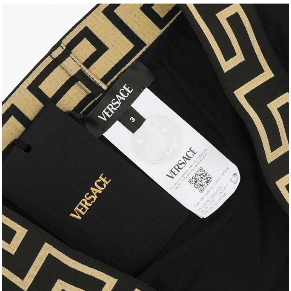 Versace Au10027 1a10011 A80g Греческий узор Короткие мужские трусы S