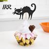 Halloween Dessert Decoration 8 Pcs Cat Cupcake Topper, Black Cake Cute Kitten Topper for Creamy Desserts Food Pick Baby Shower Birthday Wedding Party