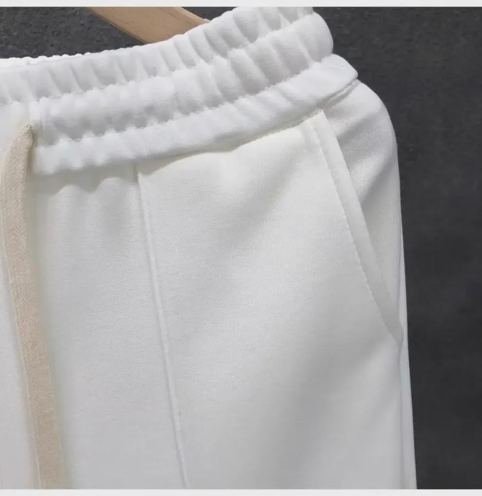 2024 Мужские корейские стильные свободные повседневные летние брюки с широкими штанинами