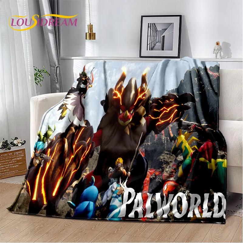 3D Мультяшное Игровое Одеяло Palworld, Мягкое Пледовое Одеяло для Дома, Спальни, Кровати, Дивана, Пикника, Путешествий, Офиса, Покрывало для Отдыха, Детское