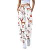 Женские повседневные модные рождественские принтованные повседневные брюки спортивные брюки длинные брюки брюки с эластичной резинкой на талии