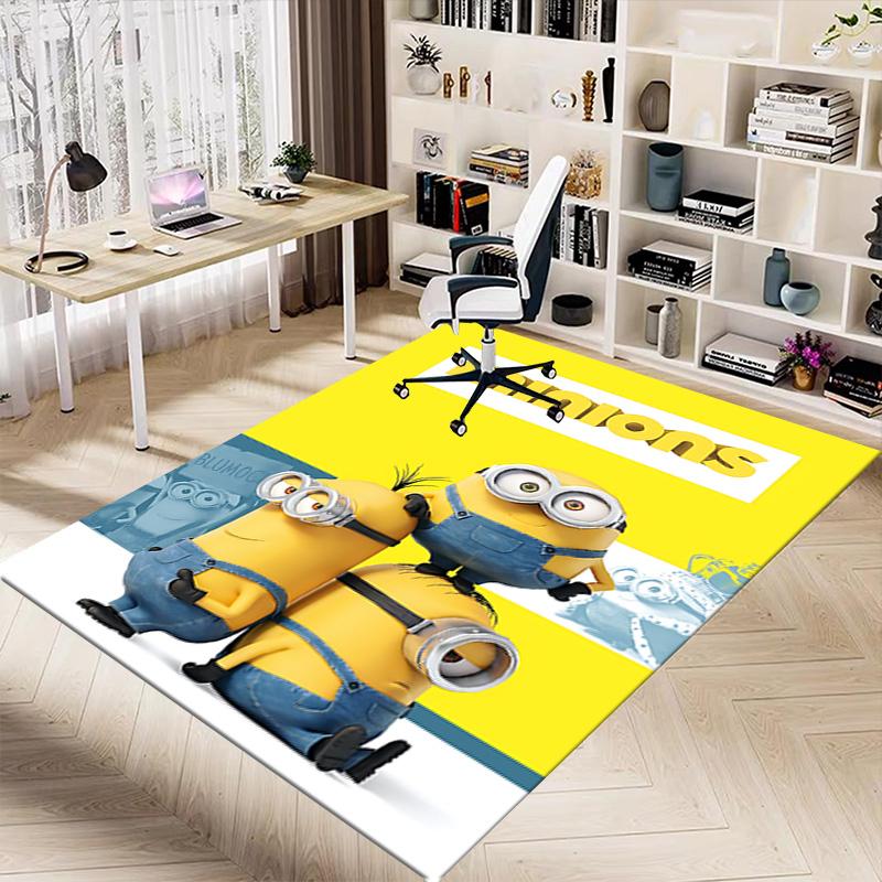 1pc Despicable Minions Adventure Carpet for Playroom Bedroom Living Room Sofa Home Decor,kids Game Area Rug Non-slip Floor Mat Y72828
