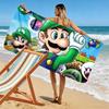 Luigi Print Beach Towel, Large Soft Quick Dry Towel for Beach Camping Swimming