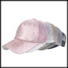 Mesh Cap Star Pattern Hat Sports Running Outdoor Women Men CA675 [White Fang] (Gold)