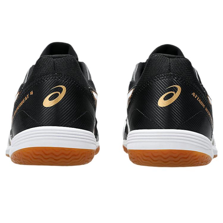 Asics Attack Hyperbeat 4 Минималистичные Удобные Модные Трендовые Прочные Функциональные Низкие Кроссовки для настольного тенниса Мужские кроссовки Черные Белые 1073A056-001
