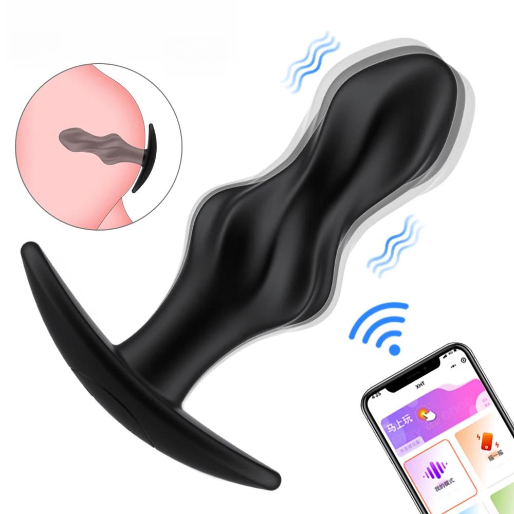 Приложение с дистанционным управлением, анальный вибратор, Bluetooth, Анальная пробка, мужской массажер простаты, женский массажер влагалища, фаллоимитаторы, эротические секс-игрушки для мужчин