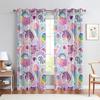 Cute Cartoon Curtains Fashion Creative Pattern Unicorn Rainbow Curtains Girls Children's Room Decorative Curtains Custom