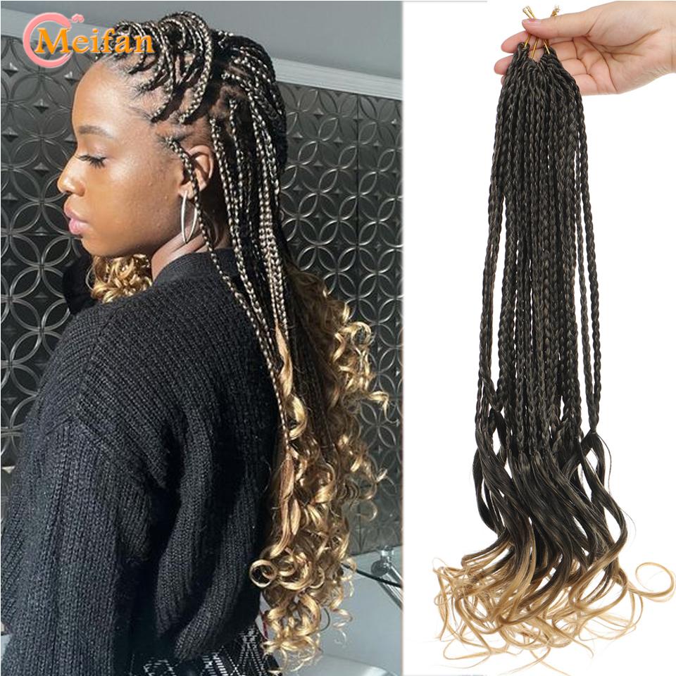 18-дюймовые синтетические свободные волнистые плетения волос, большие волны, вязанные крючком волосы, предварительно растянутые французские кудри, омбре, косы для женщин