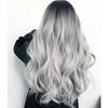 Длинный волнистый парик Ombre Blonde, натуральный двухцветный средний участок, термостойкие синтетические волосы, парики для афроамериканских женщин