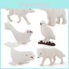 Арктический медведь Имитация белого лиса Тюлень Кит Полярные животные Набор моделей Украшение
