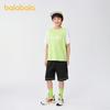 Balabala Boys' Short Sleeve Set - Fake Two-Piece, Quick-Drying Summer Top