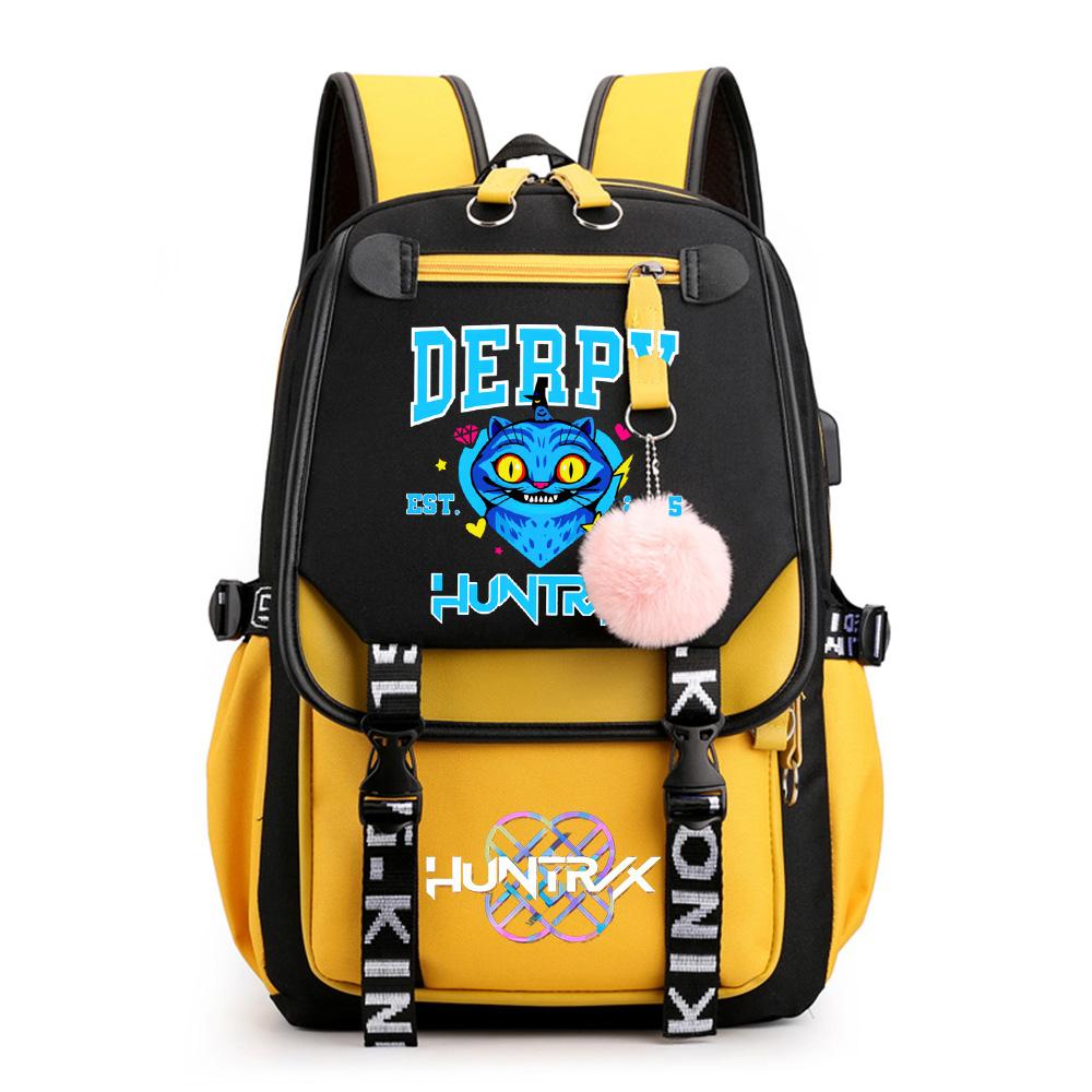 Anime Cute Cartoon K-Pop Printed Backpack Schoolbag for Teenager Student Girl Boy Bookbag Large Capacity Waterproof Travel Bag Kid Gift Rucksak