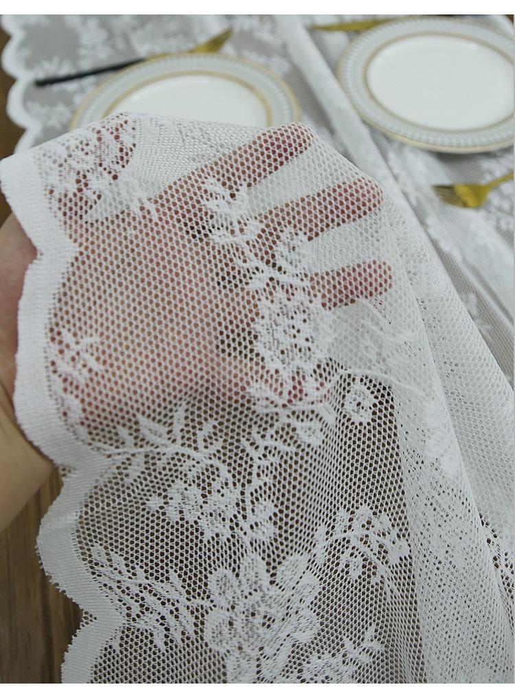 Винтажная кружевная дорожка на стол для особых случаев – Универсальный размер, Богемный стиль, Цветочная кружевная скатерть