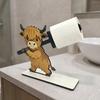 Ручной деревянный держатель для туалетной бумаги с животными, 3D-декор животных, милый мультяшный, прочный, отдельно стоящий, для дома,