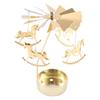Good-2PCS Gold Metal Candle Holders Room Decoration Rotating Candle Holders Gold Hot Rotating Candle Holders Ornaments