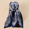 Women Head Wrap Vintage Retro Square Shape Contrast Color Foldable Head Protection Soft Fabric Paisley Print Summer Scarf Female Headwear