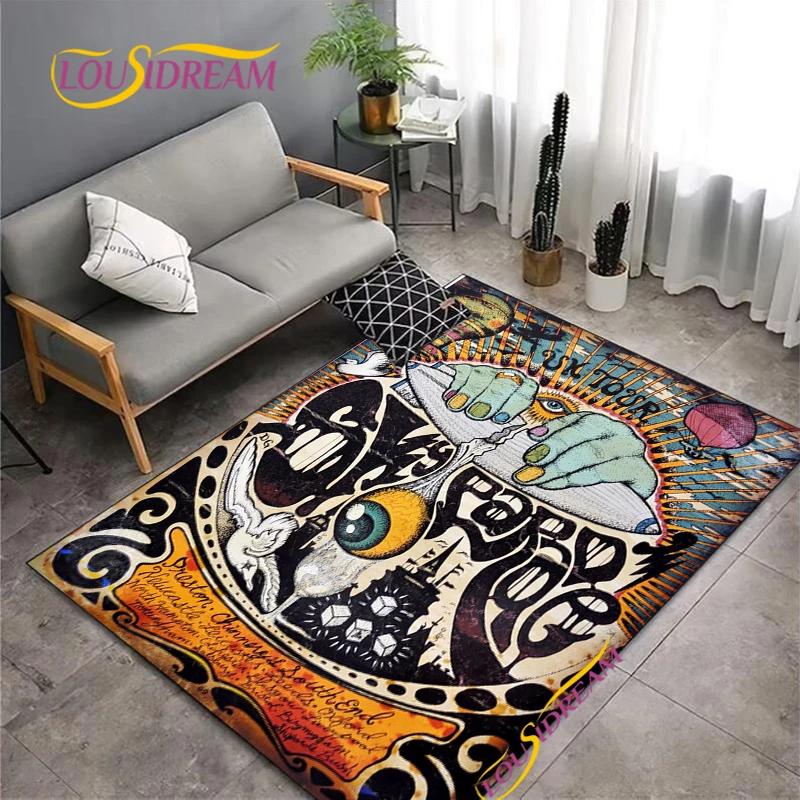 Узор "Сглаз" Ковер в скандинавском стиле для гостиной, спальни, декора, коврик для йоги, придверный коврик с противоскользящим покрытием, реквизит для фотосъемки, Alfombra