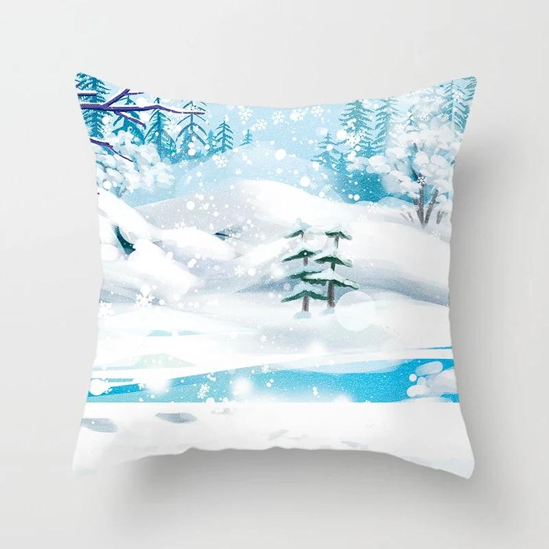 Christmas Home Pillowcases Christmas Printed Bed Home Decoration Cushion Covers Christmas Decorative Pillowcases