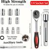 12Pcs/Set with Quick Release Handle Socket Wrench Set Sleeve Quick Wrench Spanner