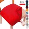Velvet Dining Chair Cover Soft Stretch Chair Seat Furniture Protector Covers Easy Fitted Removable Seat Slipcover Luxury Decor