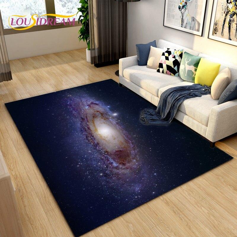 Коврик Galaxy Universe Space Stars, ковер для гостиной, украшение детской комнаты, дети играют, ползают, нескользящий напольный коврик