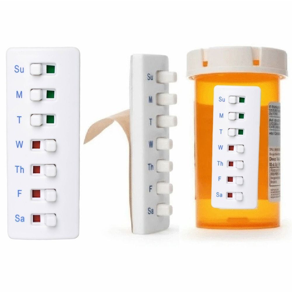 Anti-Slide Design Reusable Pill Tracker Medicine Tracker Pill//Vitamin/Pet Med