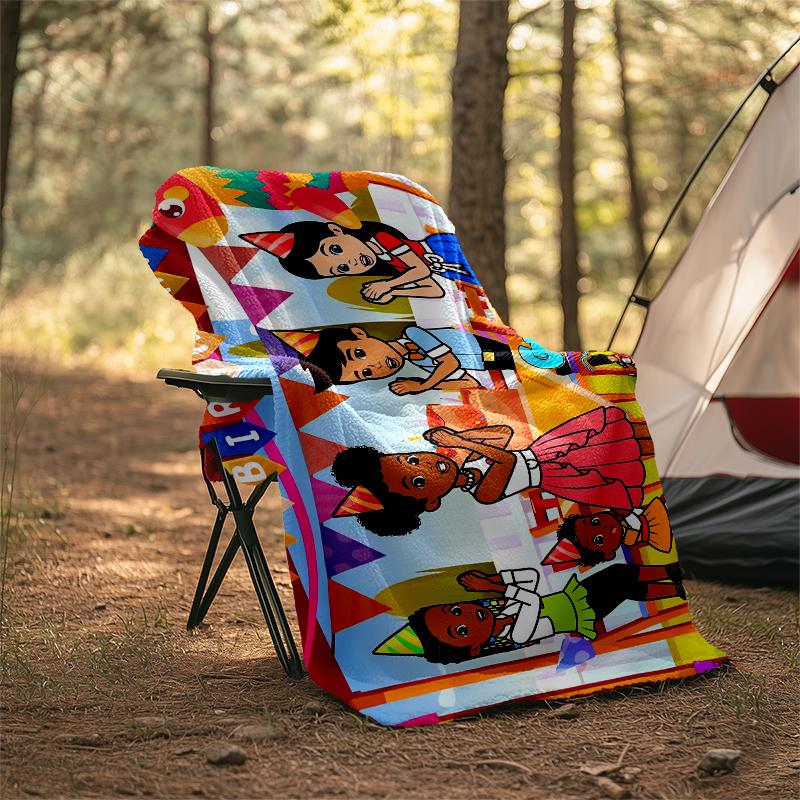Gracie's Corner Theme Printed Blanket - Perfect for Couch, Bed, Travel & Outdoor Use | Machine Washable, Cozy & Durable.