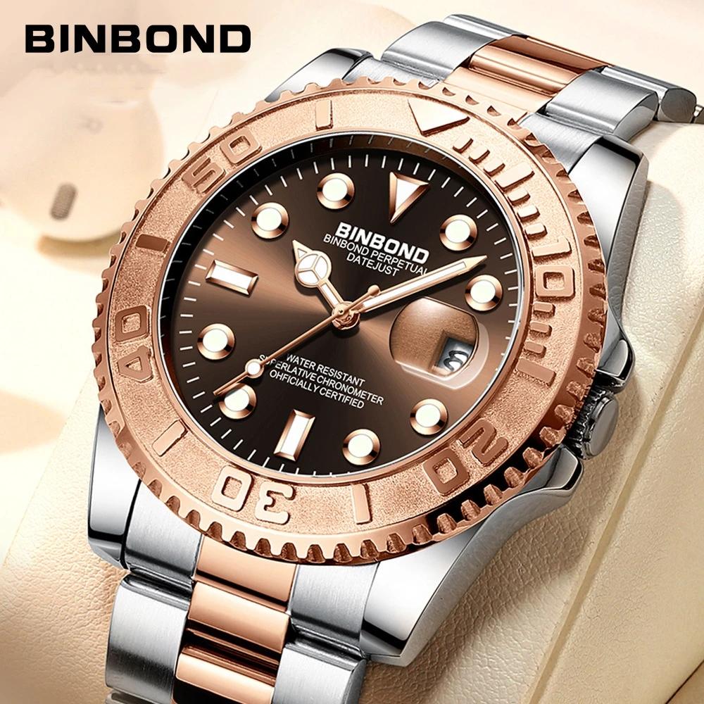 Men's Sports Quartz Watches Stainless Steel Waterproof Luxury Men Wristwatch Calendar Luminous Reloj Hombre