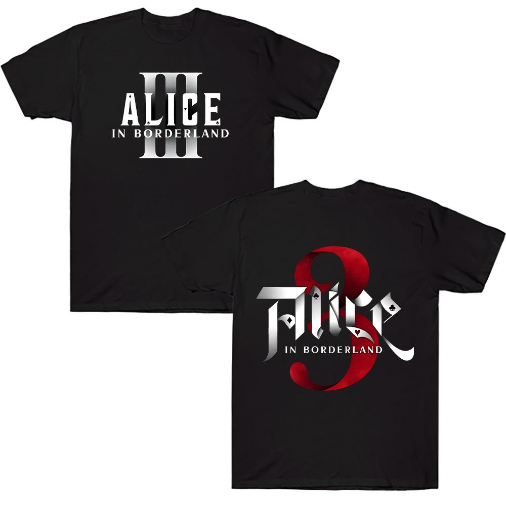 Alice in Borderland 3 Cotton T-shirt Suitable for Both Men and Women, Men's Short-sleeved T-shirt, Fashionable Y2K T-shirt