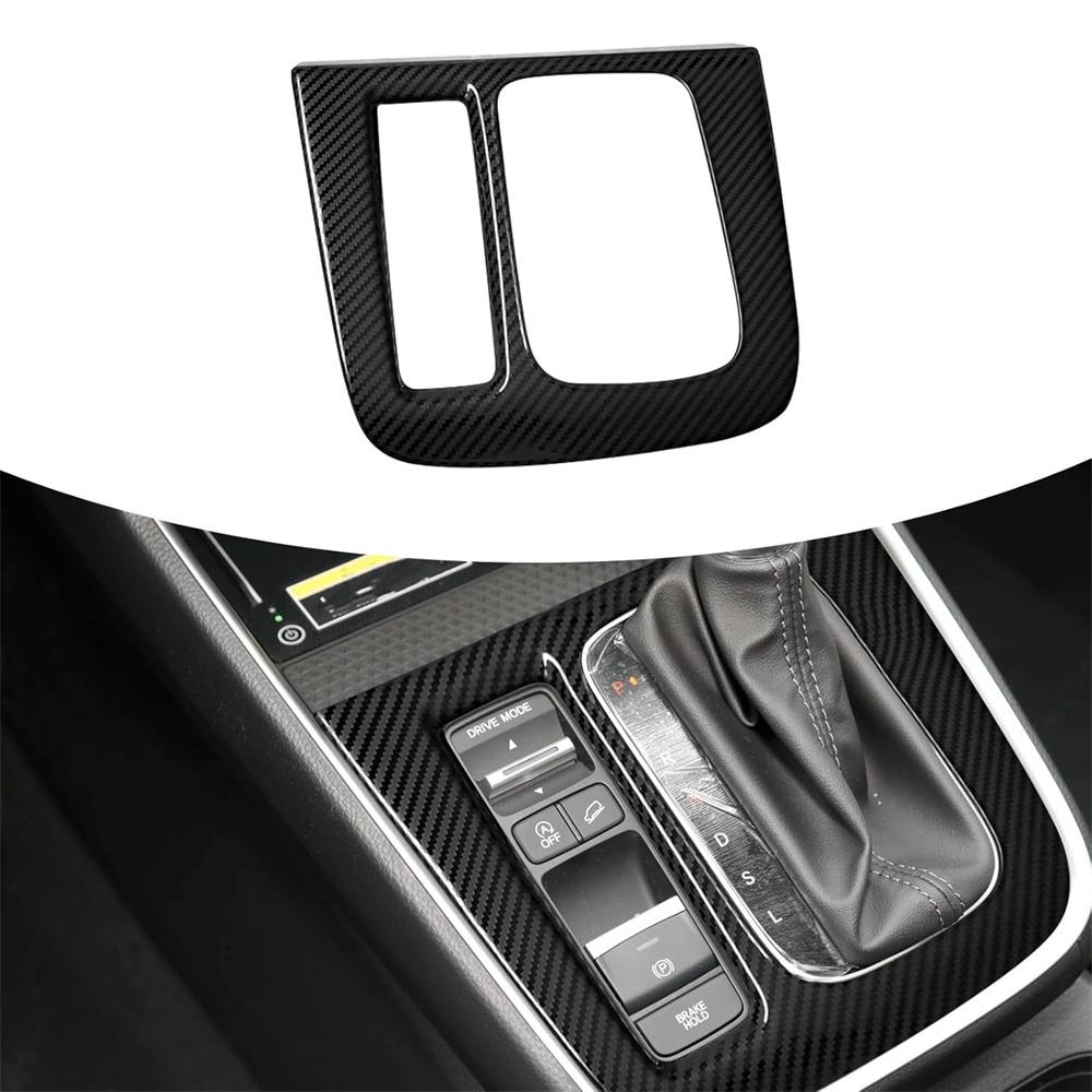 Carbon Fiber Look Console Gear Shift Panel Cover Trim For Honda CRV CR-V 2023-2024