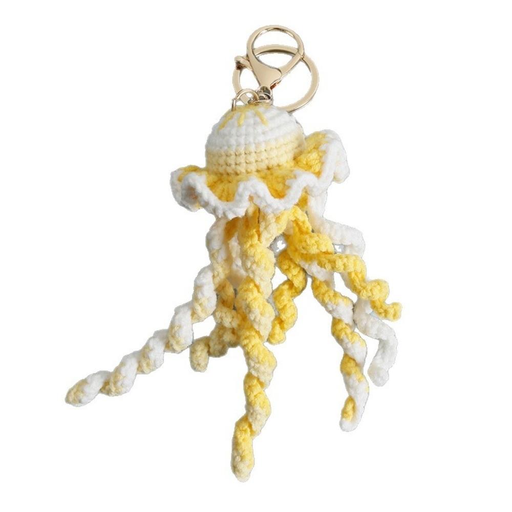 Ocean Series Marine Life Crochet Keychain Woven Knitting Bag Charms Hanging Decoration