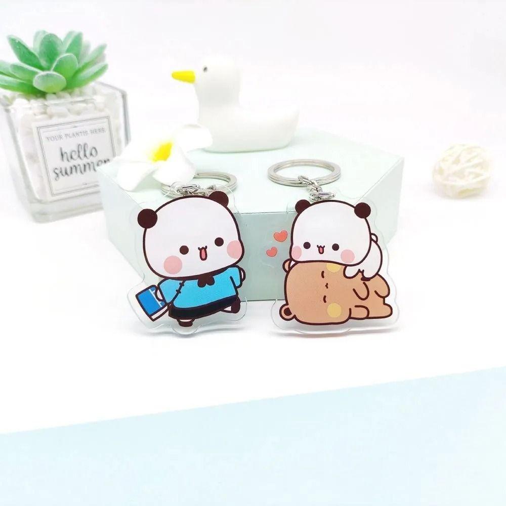 Animal Super Cute Couple Keychain Cartoon Cute Cartoon Bubu Dudu Key Chain Car Keyring