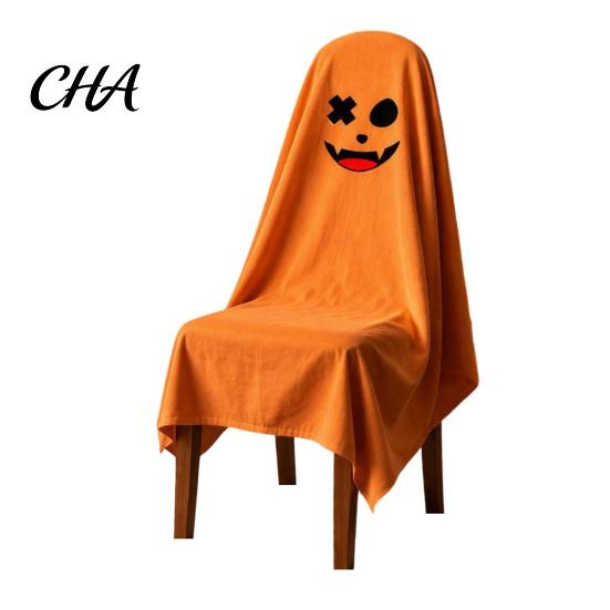 Holiday Haunted House Decor Halloween Ghost Chair Cover, Cute Dining Reusable Indoor Outdoor Decorations Decorative Slipcover for Party Home Furniture