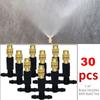 50-1pcs 4/7PVC Outdoor Misting Cooling System Garden Irrigation Watering 1/4'' Brass Atomizer Adjustable Garden Micro Sprinklers