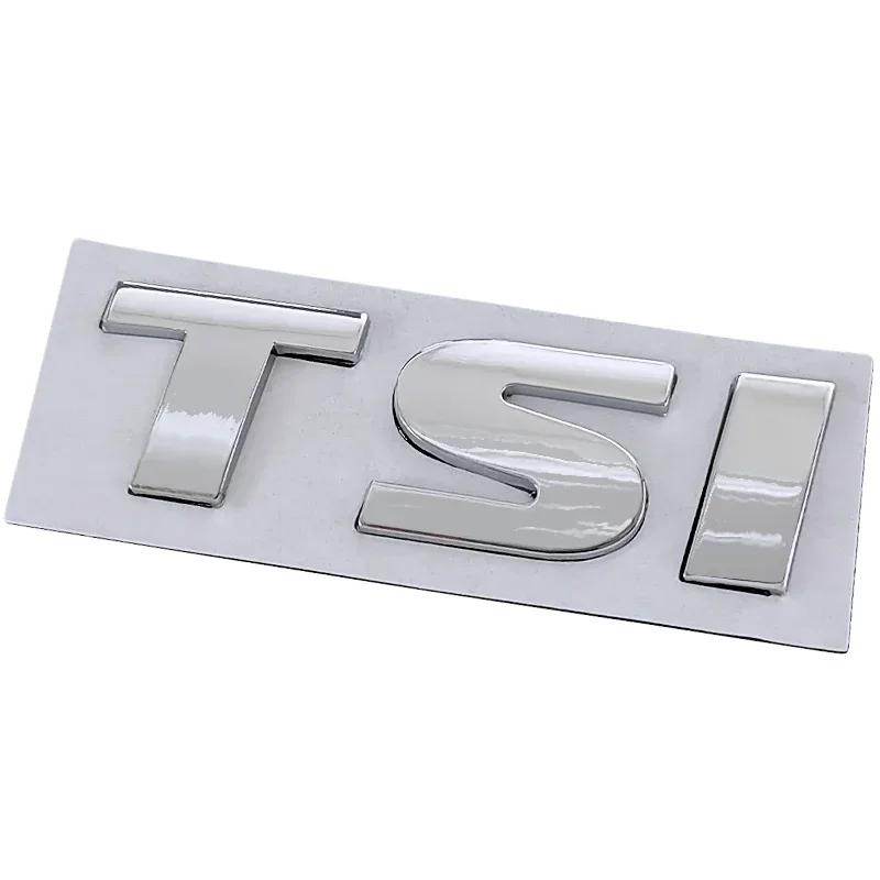 Metal TSI Car Body Side Emblem Rear Trunk Badge Sticker for Volkswagen VW Touareg Tiguan Polo Vento Golf Passat Jetta Sagitar
