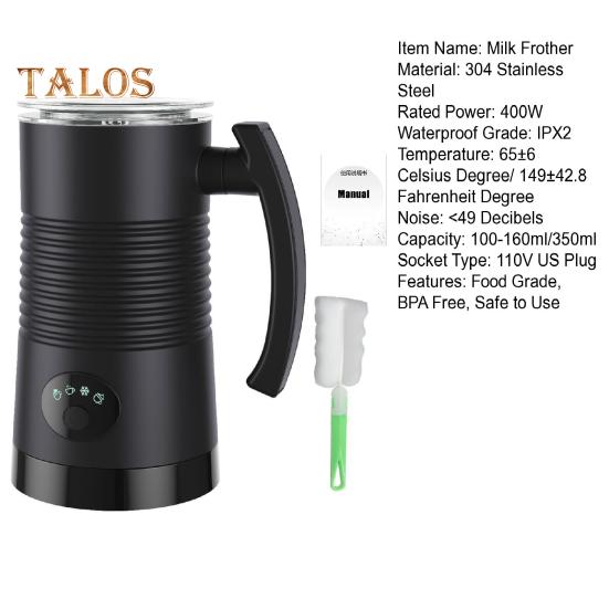 Электрический вспениватель молока, автоматический генератор теплой и холодной пены, большая емкость, низкий уровень шума, можно мыть в посудомоечной машине, легко чистить кофе, машина для приготовления горячего шоколада